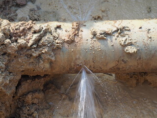Burst pipe or leaking pipe should be repaired immediately