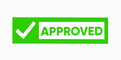 Vector Illustration Black Grunge Approved Stamp With Checkmark