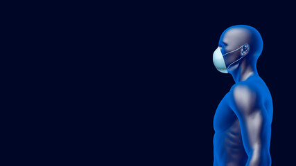 covid 19 - preventive use of masks for the Chinese virus that caused the pandemic in 2020