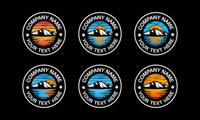 Mountains logo design bundle