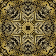 Seamless Repeating Pattern Tile Gold