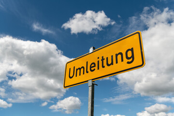 Obraz premium Verkehrszeichen, Umleitung, Deutschland