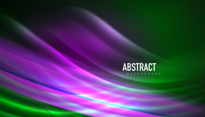 Fluid wave lines background. Trendy abstract layout template for business or technology presentation, internet poster or web brochure cover, wallpaper