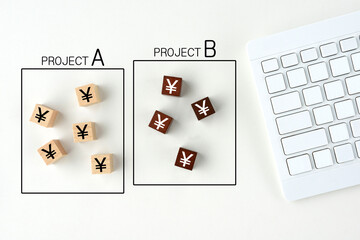 プロジェクト資金の比較イメージ