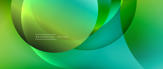 Circle modern geometric abstract background with liquid gradients