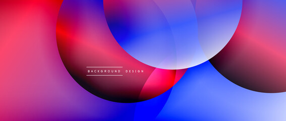 Circle modern geometric abstract background with liquid gradients