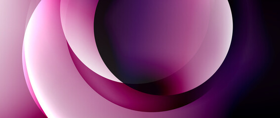 Circle modern geometric abstract background with liquid gradients