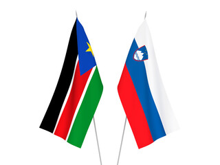 Slovenia and Republic of South Sudan flags