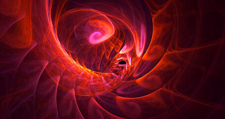 3D rendering abstract multicolor fractal light background