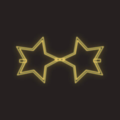 modern glasses neon effect illustration