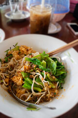 Local Thai style noodles pork soup