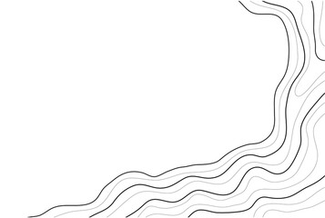 topographic map abstract height lines isolated on white background vector