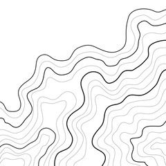 topographic map abstract height lines isolated on white background vector