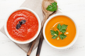 Tomato and pumpkin soup
