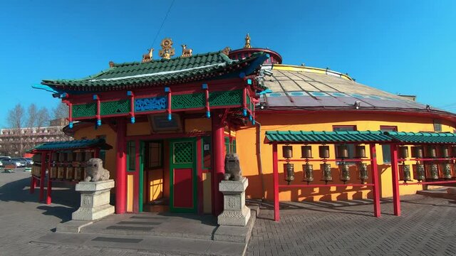 Entrance To Buddhist Temple Called Dashchoilin Monastery. Ulaanbaatar, Mongolia