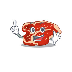T-bone caricature design style with one finger pose
