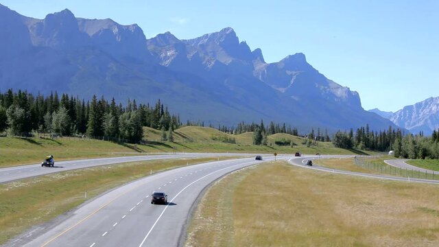 Highway 1 near Canmore Alberta