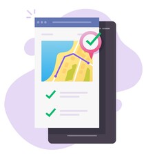 Run tracker app online on city map via mobile phone smartphone or walk distance track for sport and fitness health vector flat cartoon, idea of gps location or route path on screen, navigation tech
