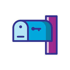 mailbox icon color style design