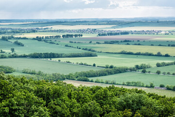 Landscape with fields from Oponice castle, Slovakia