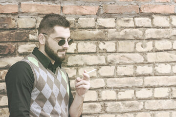 Obraz premium portrait of a young bearded man