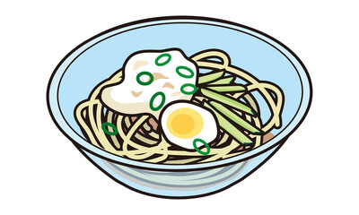 お持ち帰りの冷たいとろろそばのお弁当