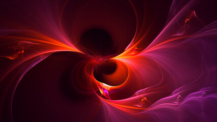 3D rendering abstract multicolor fractal light background