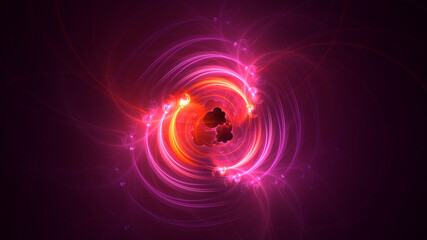 3D rendering abstract round light background