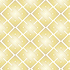 Abstract ornamental geometric square seamless pattern vector background.