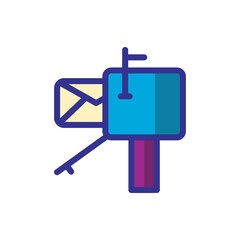 mailbox icon color style design