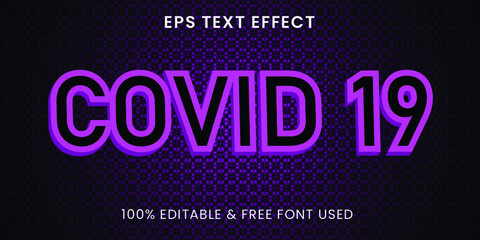 Covid 19 text effect