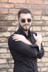 portrait of a young bearded man