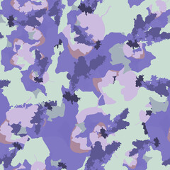 UFO camouflage of various shades of violet, blue and pink colors