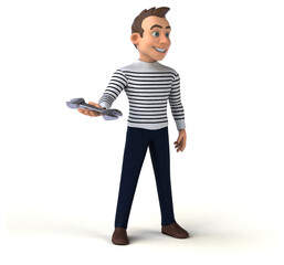 Fun 3D cartoon casual character