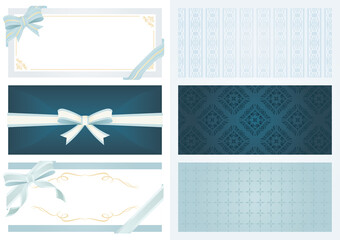 エレガントフレーム リボン 背景 素材 セット