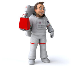 Fun astronaut - 3D Illustration