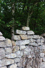 old stone wall on Chatsworth Estate 