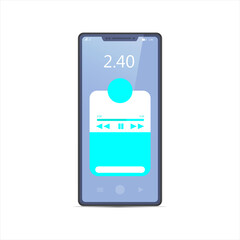 Devices in realistic trendy design on blank background. smartphone with empty screens. Mock up. Blank screen isolated.