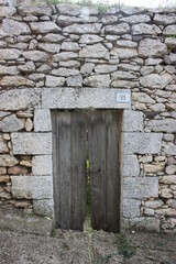 Door close-up in historical building in Europe