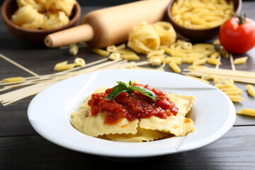 Ravioli with tomato sauce