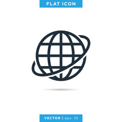 Globe, internet icon design template