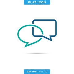 Speech Bubble Icon Vector Design Template. Chat Sign.