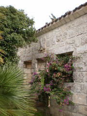 Window close-up in historical building in Europe