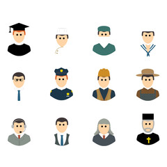 Set of people icons vector avatars