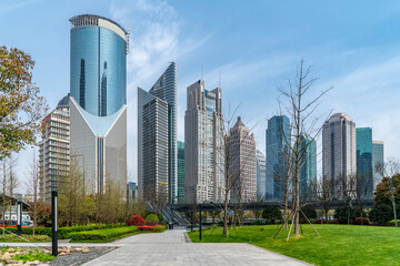 Skyscrapers in Shanghai Lujiazui Financial District
