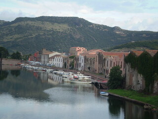 Bosa, Sardinia, romantic town, river Temo