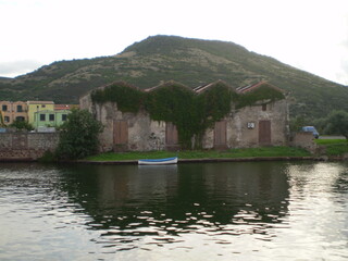 Fototapeta na wymiar Bosa, Sardinia, romantic town, river Temo