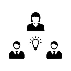 Collaboration idea icon. Creative business team icon. leadership icon