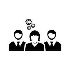 Business expert team icon. support team icon