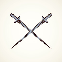 Old Epee. Vector drawing